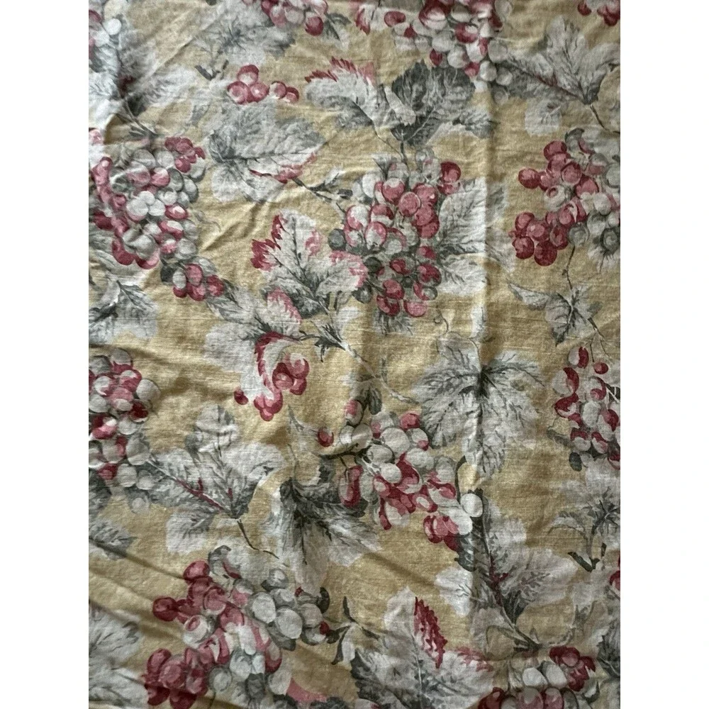 Nancy Koltes Vintage 1990s King Duvet Cover Floral Italy 100% Cotton 106